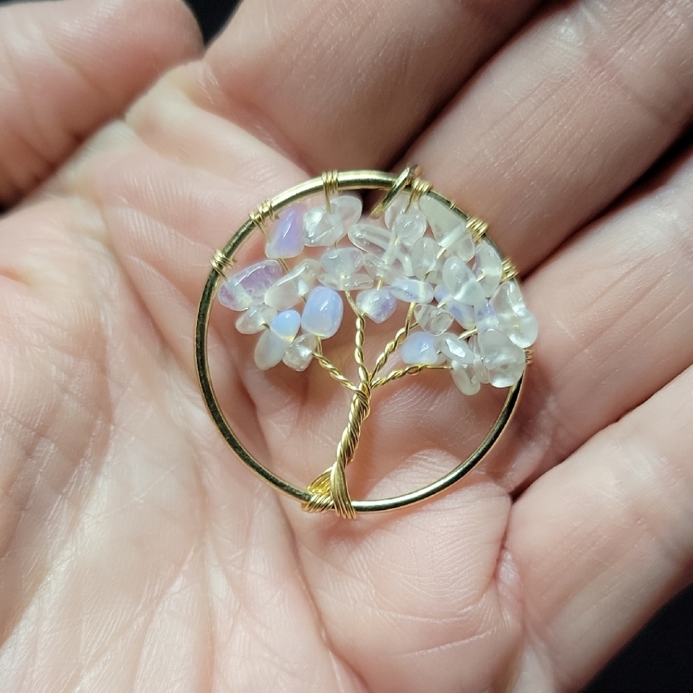 Opalite Gemstone Tree Of Life Pendant